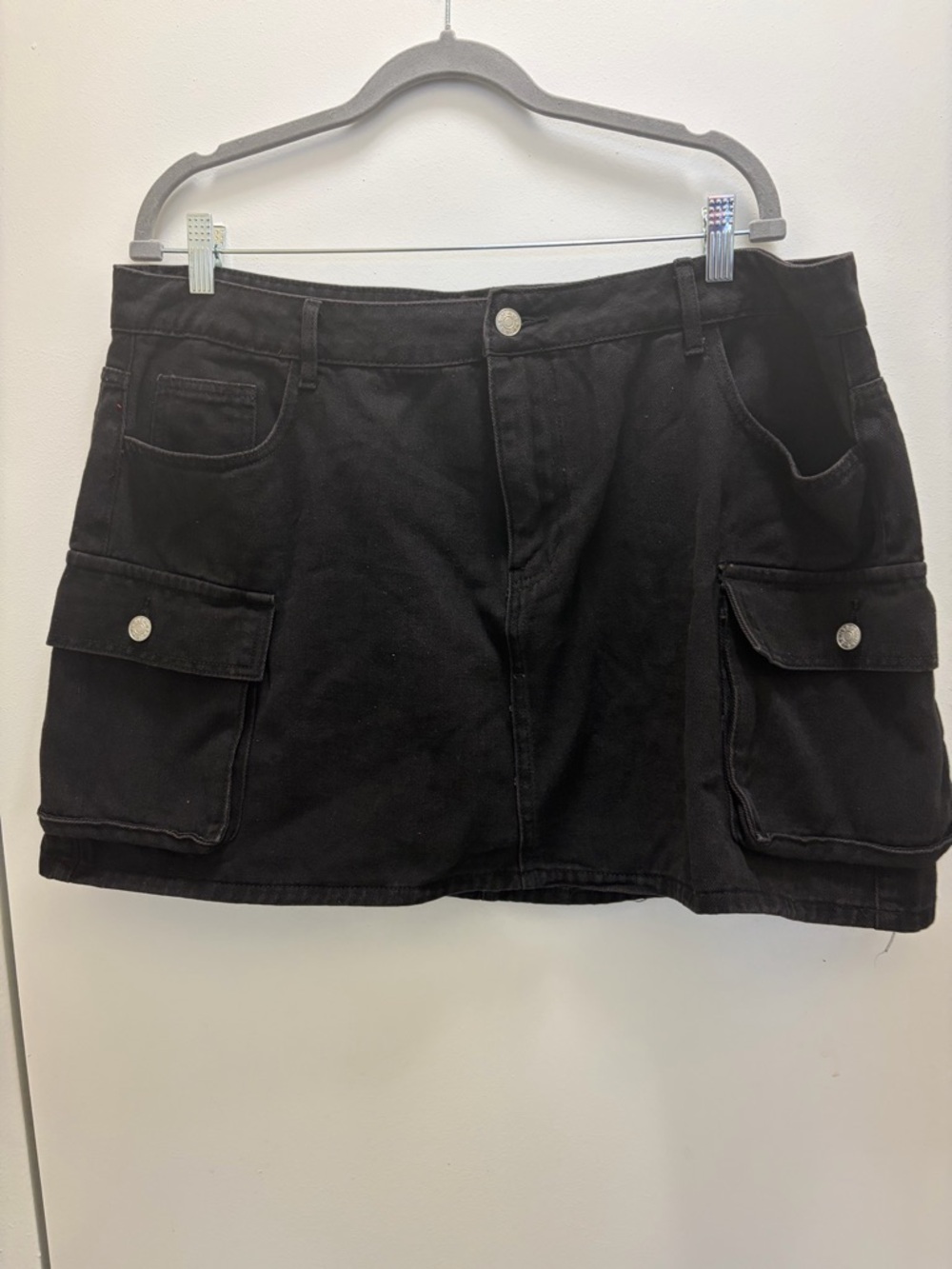 SHEIN Plus Size Black Cargo Pocket Women's Skirt Size 2X